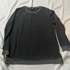 Black and Gray Long Sleeve Top